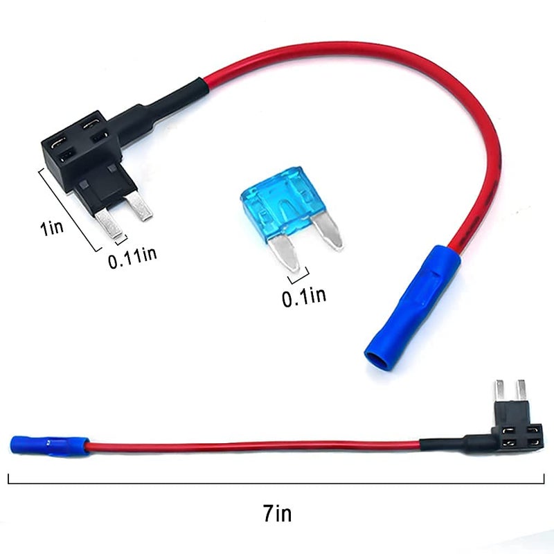 MCIGICM 12V Fuse Holder Add-a-Circuit Fuse TAP Adapter Mini ATM APM Blade Fuse Holder, 10 Pack - Image 5